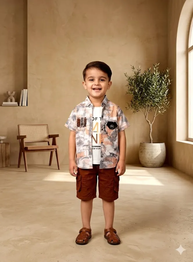 SHIRT, T-SHIRT WITH SHORTS