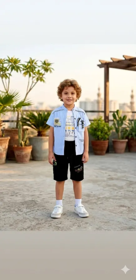 SHIRT, T-SHIRT AND SHORTS