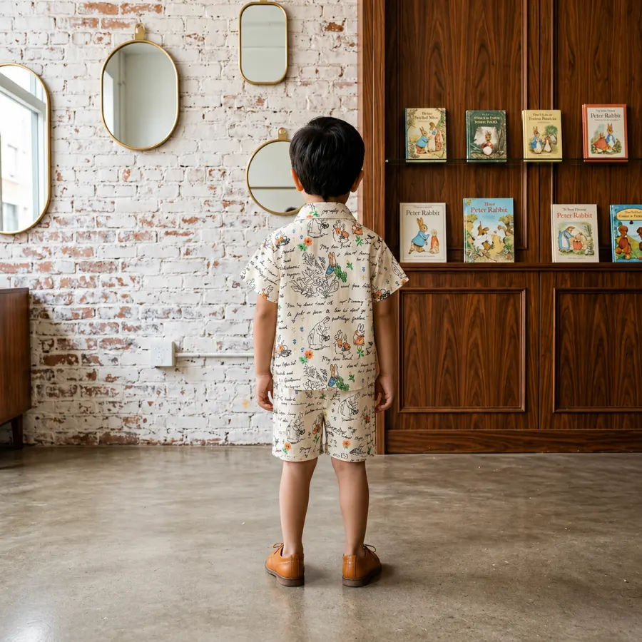 COLLAR SHIRT WITH SHORTS