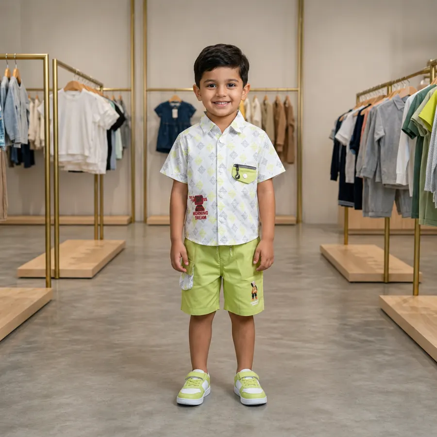 COTTON SHIRT WITH SHORTS